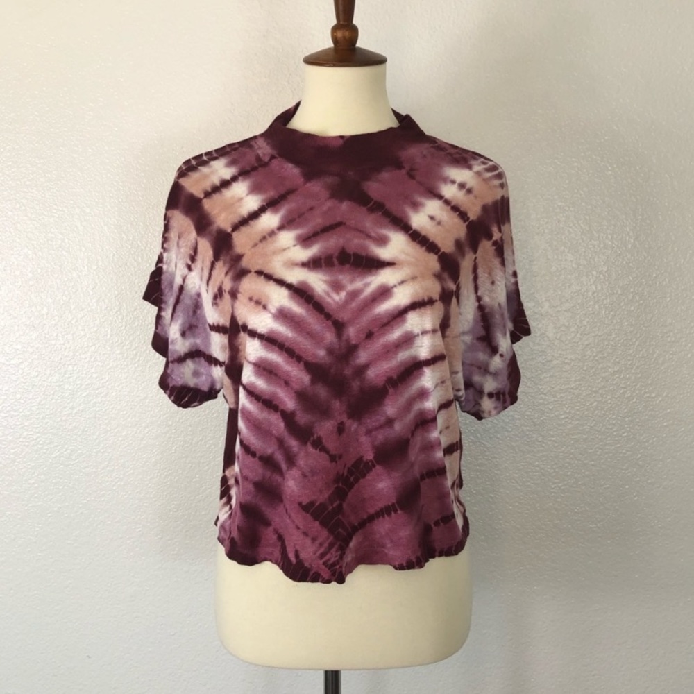 Young, Fabulous, and Broke Tie Dye Crop T-Shirt